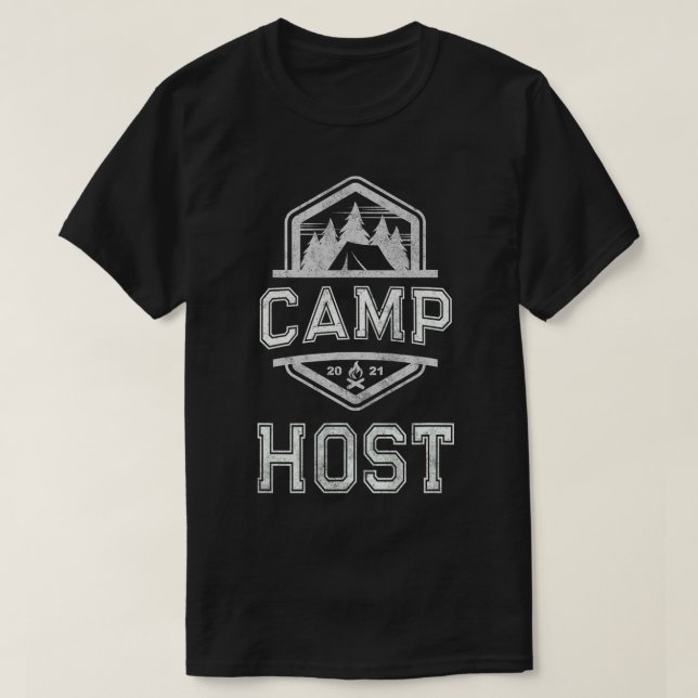 Camiseta Equipe H de Campsite do Funcionarios de Campismo d (Frente do Design)