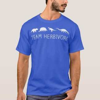 Camiseta Equipe Herbivore Cute e Engraçado Dinossauro Vegan