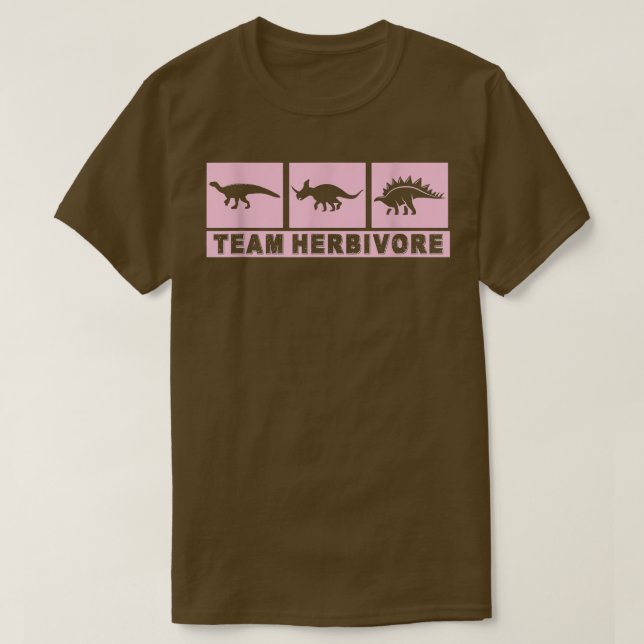 Camiseta Equipe Herbivore Dinosaur Vegan Vegetarian Bas (Frente do Design)