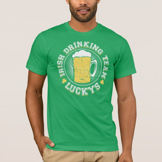 Camiseta Equipe irlandesa afortunada do bebendo (Frente)