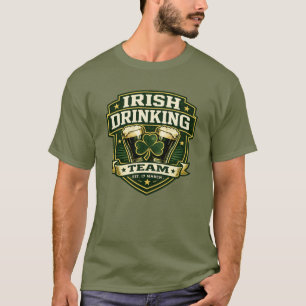 Camiseta Equipe Irlandesa de Bebedores Dia de São Patrício 