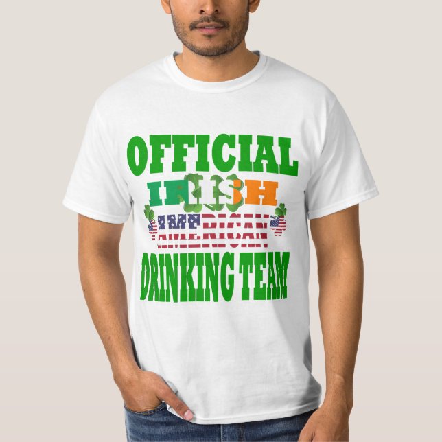 Camiseta Equipe Irlandesa de bebendo (Frente)