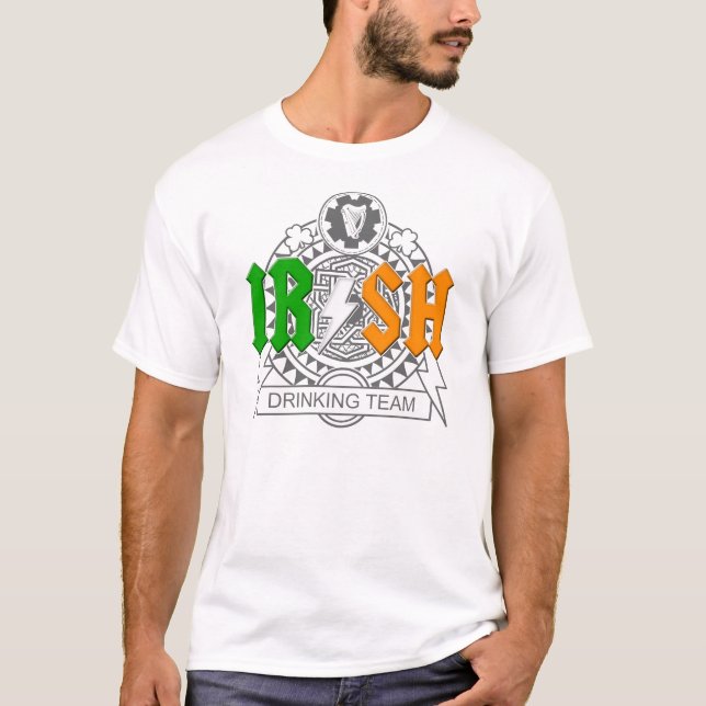 Camiseta Equipe irlandesa do bebendo (Frente)