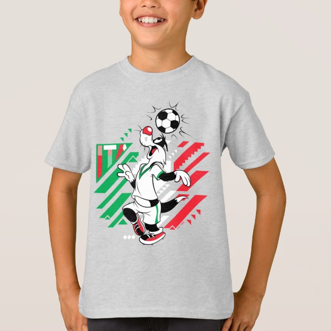 Camiseta Equipe Itália de Futebol Gráfico SYLVESTER™ (Frente)