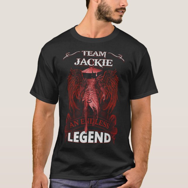 Camiseta Equipe JACKIE - Uma LENDA Sem Fim (Frente)