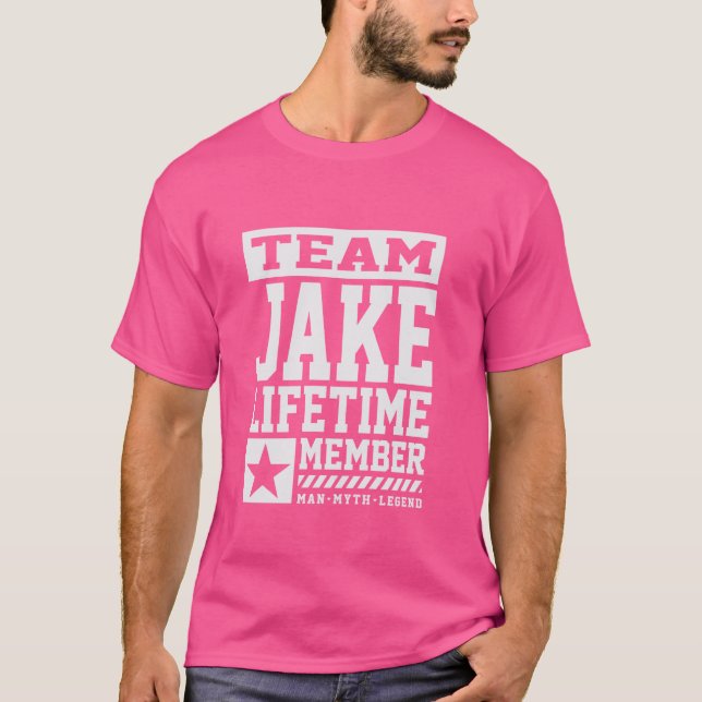 Camiseta Equipe Jake Lifetime Membro Engraçado Jake (Frente)