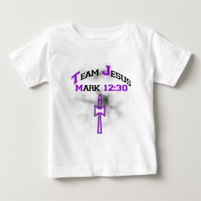 Camiseta Equipe Jesus Mark 12:30 (Frente)
