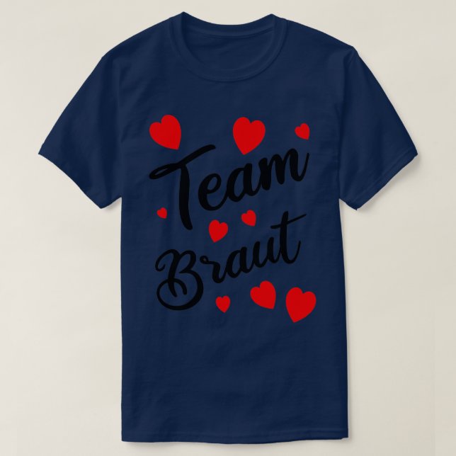 Camiseta Equipe JGA noiva com corações (Frente do Design)