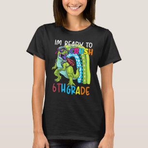 Camiseta Equipe Júnior, estou pronta para esmagar 6 Trex.