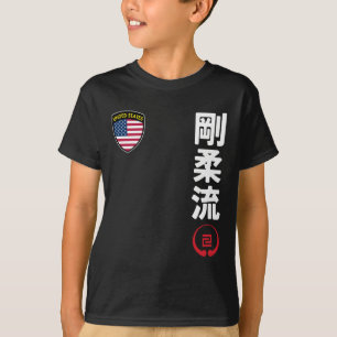 Camiseta Equipe Karate Goju Ryu Marca Usa Kanji Japonês Mar