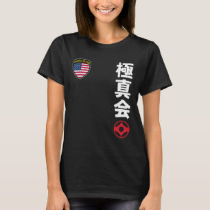 Camiseta Equipe Karate Kyokushinkai Usa Kanji Japonês Marti