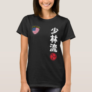 Camiseta Equipe Karate Shorin Ryu Sinalizador Dos Eua Japon