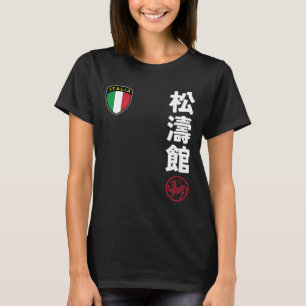 Camiseta Equipe Karate Shotokan Itália Flag Kanji Japonês M