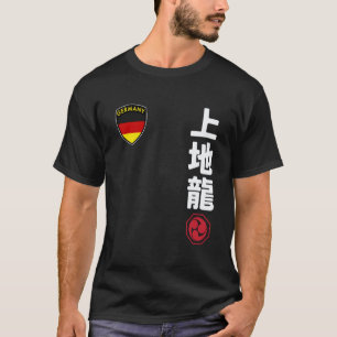 Camiseta Equipe Karate Uechi Ryu Bandeira Alemã Artes Marci