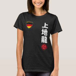 Camiseta Equipe Karate Uechi Ryu Bandeira Alemã Japonesa