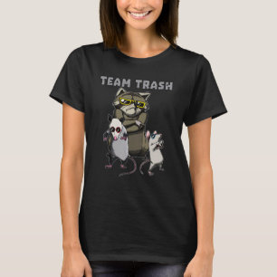 Camiseta Equipe Lixo Gambá Guaxinim Rato Animais Lixo Ao Q