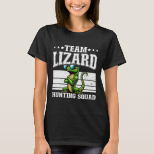 Camiseta Equipe Lizard Caçando Esquadrão Funny Retro Gecko