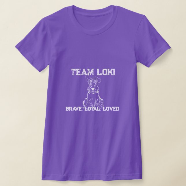 Camiseta Equipe Loki Legacy Grunge Ajustado Roxo fino femin (Postura )