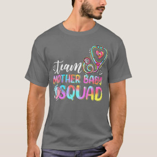 Camiseta Equipe Mãe Esquadrão De Bebê Mãe Enfermeira De Beb
