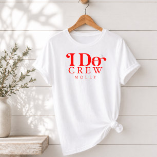 Camiseta Equipe Moderna Eu Caso Vermelho Ousado Damas de Ho
