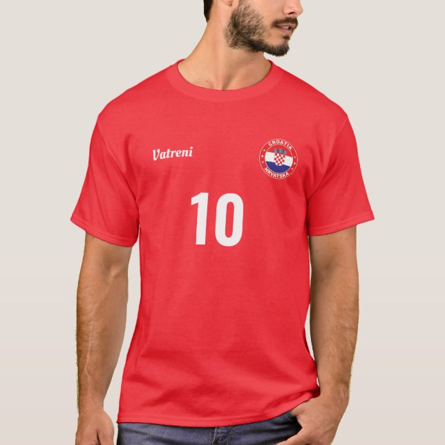 Camiseta Equipe Nacional Personalizada da Croácia Jersey (Frente)