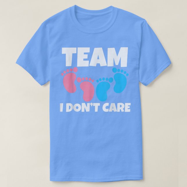 Camiseta Equipe Não me importo com a Revelação de Gênero (Frente do Design)