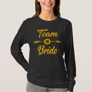 Camiseta Equipe Noiva Bachelorette Bridal Party Sunflower