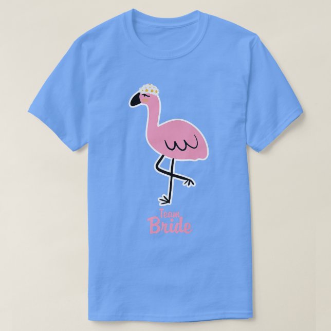 Camiseta Equipe Noiva Bird Flamingo Animal Variety Bachelor (Frente do Design)