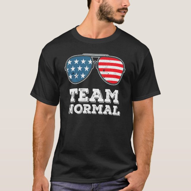 Camiseta Equipe Normal Americana Flag Aviator Sunglass Vint (Frente)