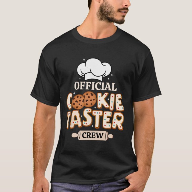 Camiseta Equipe Oficial de Provadores de Cookies Engraçada  (Frente)