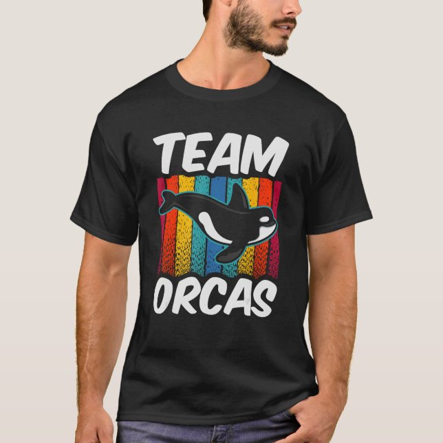 Camiseta Equipe Orcas Sea Orca Whale Protect (Frente)