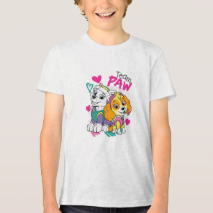 Camiseta Equipe Pata Cachorrinhos Fofos Corações Gráficos