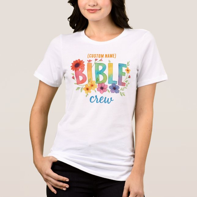 Camiseta Equipe Personalizada da Bíblia - Equipe Cristã Flo (Frente)