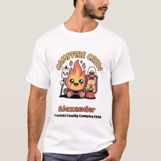 Camiseta Equipe Personalizada de Acampamento da Família Per