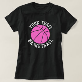 Camiseta Equipe personalizada de basquete cor-de-rosa
