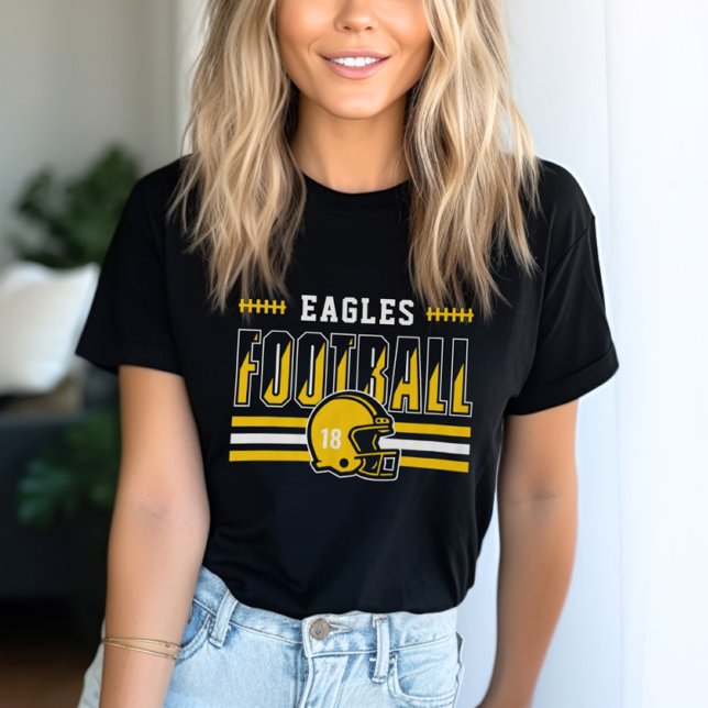 Camiseta Equipe personalizada de futebol amarelo e negro (Criador carregado)