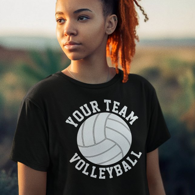Camiseta Equipe Personalizada de Voleibol, Número de Jogado (Custom volleyball team t-shirt)