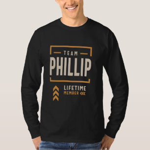 Camiseta Equipe Phillip Lifetime Membro Funny Name Phillip