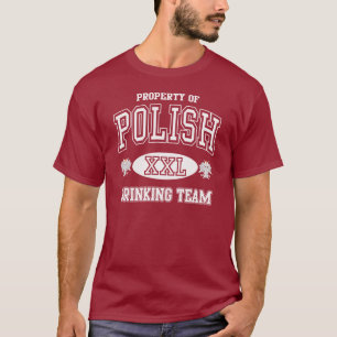 Camiseta Equipe polonesa do bebendo