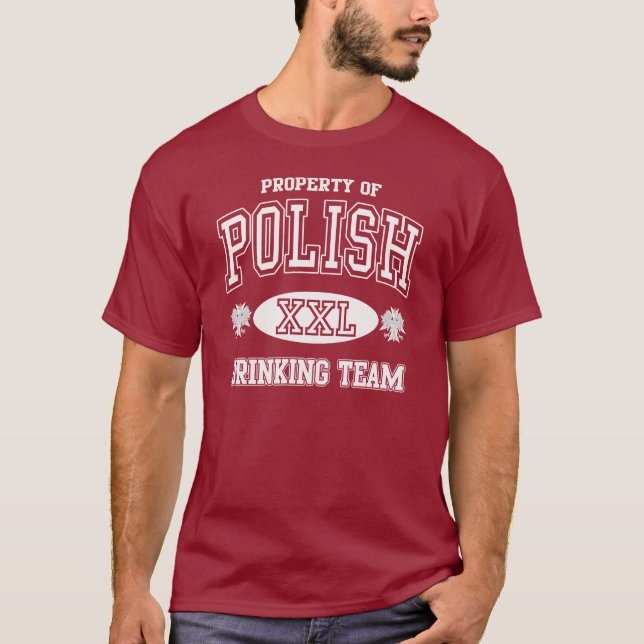 Camiseta Equipe polonesa do bebendo (Frente)