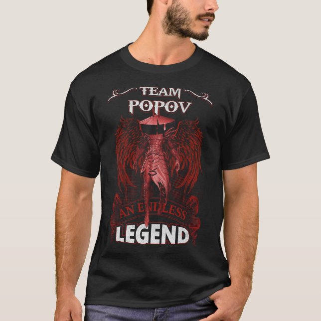 Camiseta Equipe POPOV - Uma LENDA sem Fim (Frente)