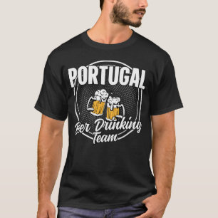 Camiseta Equipe Portuguesa de Bebendo de Cerveja