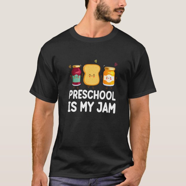 Camiseta Equipe Pré-Escola É Meu Jam Arco-Íris Pré K Profes (Frente)