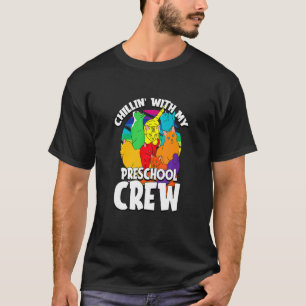 Camiseta Equipe Pré Escolar De Volta à Escola Gato  Alunos 