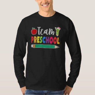Camiseta Equipe Pré-Escolar Olá Pré-Escolar De Volta às Aul