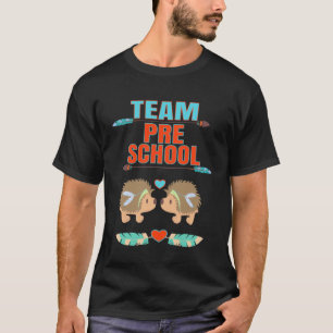 Camiseta Equipe Pré-Escolar Ouriços Volta às Aulas Alunos