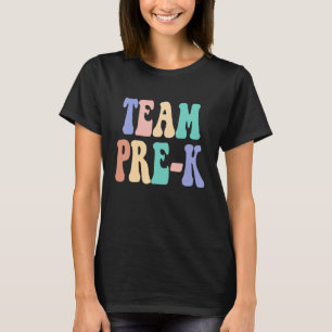 Camiseta Equipe Pré-K Engraçado Professor de Pré-Escolas Es