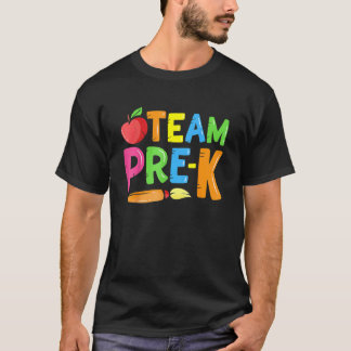 Camiseta Equipe Pré K Volta às Aulas Professor Pré Jardim d