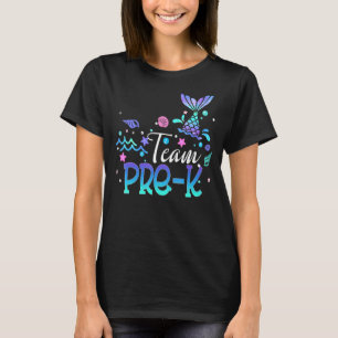 Camiseta Equipe Pré-Kinder Pré K Sereia Primeiro Dia da Esc