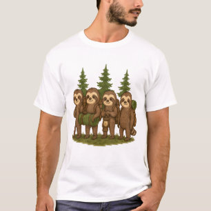 Camiseta Equipe Preguiça Caminhada Camping Preguiça